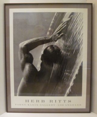 Herb Ritts Poster Waterfall Iv 1988 Fahey Klein Gallery Los Angeles No Glass