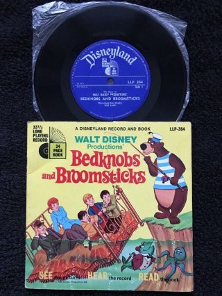Walt Disney - Bedknobs And Broomsticks 7” Vinyl Record & 24 Page Book Llp - 364