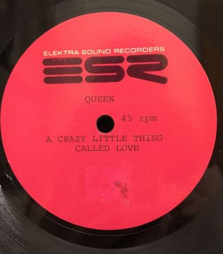 Queen - Crazy Little Thing Called Love 10” Acetate