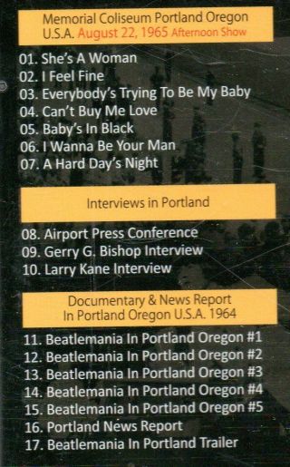 BEATLES Beatlemania In Portland CD 2