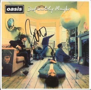 Oasis Definitely Maybe Vinyl Lp Liam Gallagher Wonderwall Anger Autograph Signed