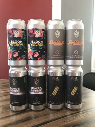 Monkish Brewing,  8 “empty” Cans,  Other Half,  Trillium,  Tree House