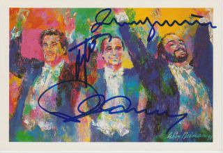 Rare Leroy Neiman & The Three Tenors Signed Neiman Artwork,