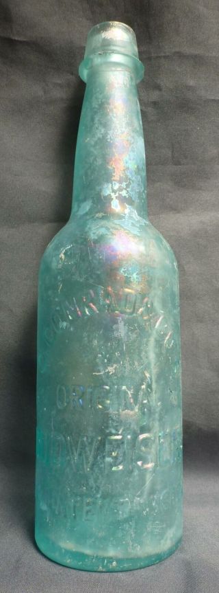 Budweiser Bottle - C.  Conrad & Co.  - Rare Mold Error - 1870s