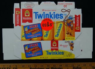 [ 1983 Hostess Twinkies Box - Olympic Sports - Twinkie The Kid - Vintage 1980s ]