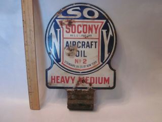 Socony NY Aircraft oil gas porcelain sign advertising petroliana advertising 2