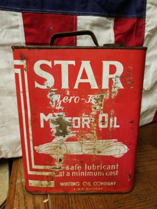 Vintage Star Motor Oil 2 Gallon Can