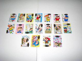 Bandai Crayon Shin - Chan Carddass Regular Card Set Part.  2 - Set Of 18 Cards