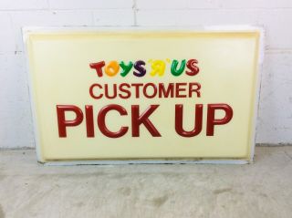 Rare Vintage Large Embossed Toys R Us Customer Pick Up Sign 48x30 Memorabilia 3