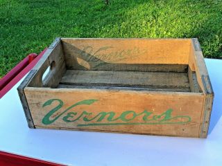 Vintage 1965 Vernors Ginger Ale Of Detroit Mi.  Wood Soda Crate / Carrier