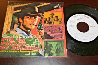 Clint Eastwood A Fistful Of Dollars Ost 1965 Mexico 7 " Promo 45 Ennio Morricone