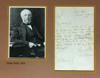 1878 George Brown Canadian Journalist & Politician Handwritten,  Signed Letter