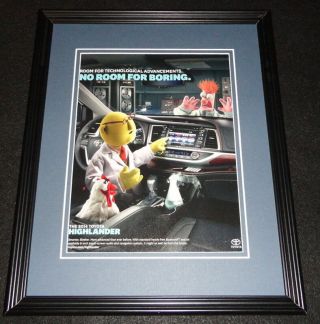 2014 Toyota Highlander Muppets Beaker Framed 11x14 Advertisement
