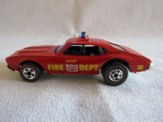 1975 HOT WHEELS REDLINE FIRE CHIEF SPECIAL,  OLDS 442 w/ DECALS, 4