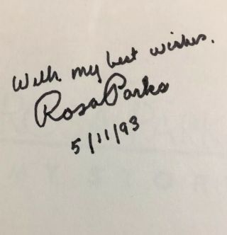 Rosa Parks Signed Book “rosa Parks: My Story” Civil Rights Pioneer