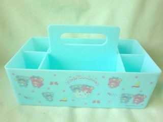 Sanrio Little Twin Stars Plastic Box With Handle Cosmetic Box