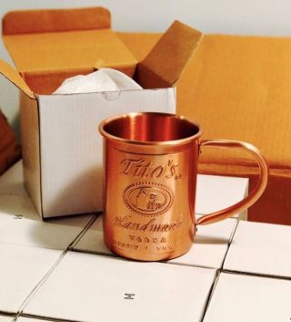 (4) Tito ' s Vodka Copper Moscow Mule Mug 2