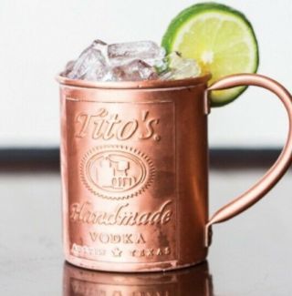 (4) Tito ' s Vodka Copper Moscow Mule Mug 3