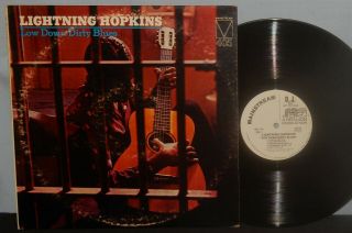 Lightning Hopkins 1974 Country Blues Vinyl Lp Low Down Dirty Blues Wlp Nm Nr