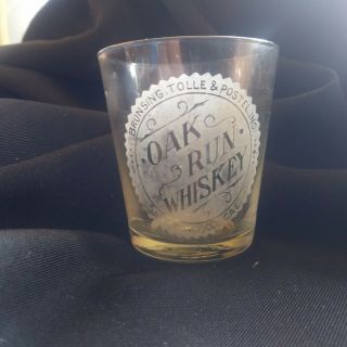 Oak Run Whiskey San Francisco Ca.  Pre Pro Shot Glass