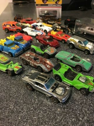 25 hot wheels,  red lines,  real riders,  mustang,  Ferrari,  firebird,  some very rare 2