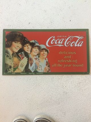 Drink Coca Cola Four Seasons Tin Metal Sign