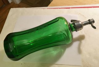 Antique 1920 ' s Coca - Cola Dark Green Seltzer Bottle All And Beauty Rare 11