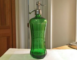 Antique 1920 ' s Coca - Cola Dark Green Seltzer Bottle All And Beauty Rare 2