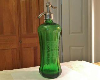 Antique 1920 ' s Coca - Cola Dark Green Seltzer Bottle All And Beauty Rare 4