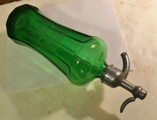 Antique 1920 ' s Coca - Cola Dark Green Seltzer Bottle All And Beauty Rare 8