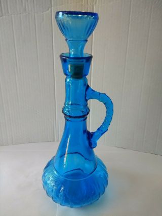 1973 Ky Drb 230 Jim Beam Bottle Cobalt Blue Genie Liquor Decanter