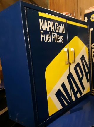 Retail automotive Display Cabinets NAPA GOLD FILTERS auto shop parts storage 6