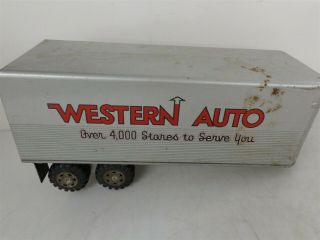 Vintage Marx Toys Western Auto Semi Truck Pressed Steel 5