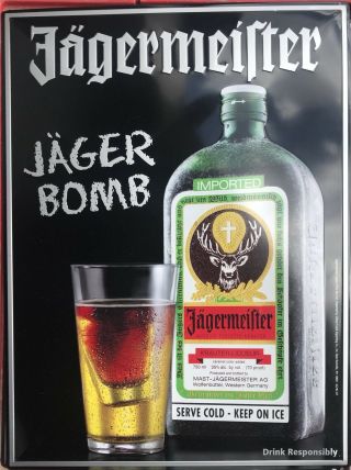 Jagermeister Jager Bomb Tin Bar Sign 18 