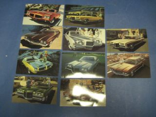 10 Diff 1971 Pontiac Dealership Postcards All Different Models