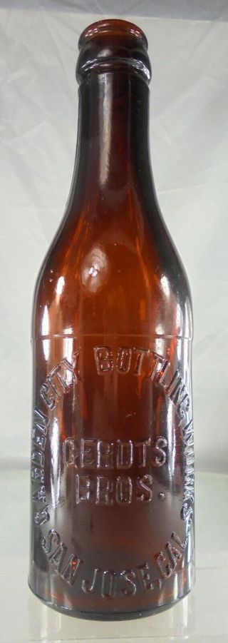 Garden City Bottling San Jose,  California Antique Tooled Crown Top Beer Bottle