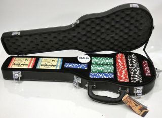 Hard Rock Guitar Case Poker Chips Set With Tags Limited Numbered Edition