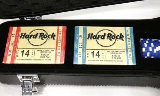 Hard Rock Guitar Case Poker Chips Set With Tags Limited Numbered Edition 5