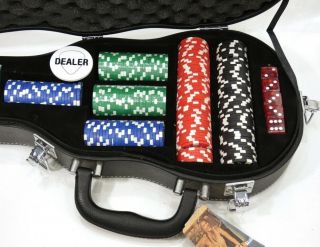 Hard Rock Guitar Case Poker Chips Set With Tags Limited Numbered Edition 6