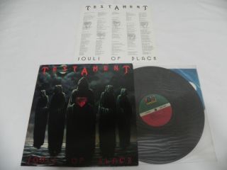 Testament - Souls Of Black 1991 Korea Lp W/insert / Metallica Slayer