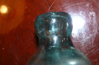 ANACONDA MONTANA - Green glass old antique bottle J.  D.  Hanigan 7 