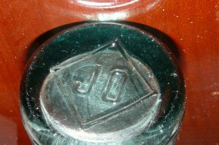 ANACONDA MONTANA - Green glass old antique bottle J.  D.  Hanigan 7 