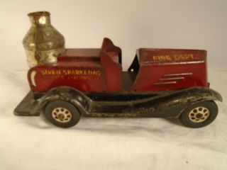 Marx Pressed Steel Toy Sparkling Fire Engine 1920’s