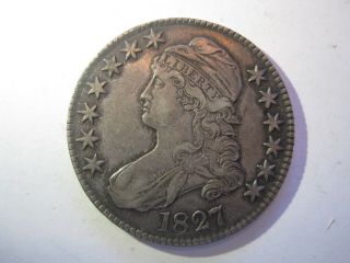 1827 Liberty Capped Bust 50 Cent Half Dollar Silver Coin