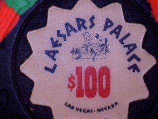 Las Vegas Caesars Palace $100 Casino Chip 1970s Black Star Rain Man Chip