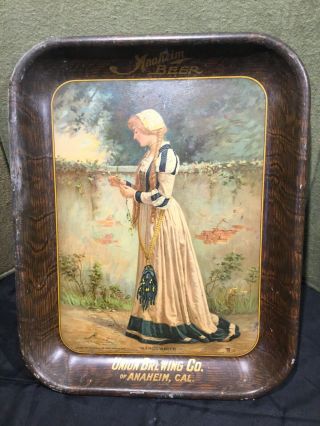 Pre Prohibition Union Brewing Co Anaheim Beer Tray American Art Marguerite