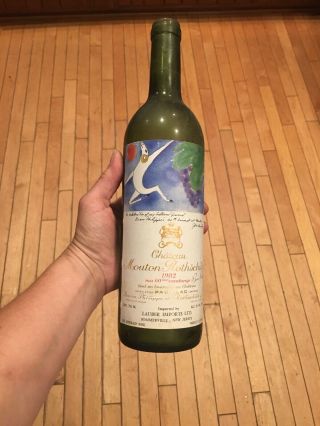 1982 Chateau Mouton Rothschild (empty) - With No Cork