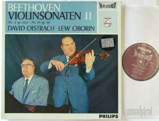 Oistrakh Oborin Beethoven Violin Sonatas 2 Philips Ed.  1 Hifi Stereo 835151 Ay Nm
