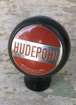 Rare 1950’s Hudepohl Beer Ball Tap Pull Knob Cincinnati Ohio
