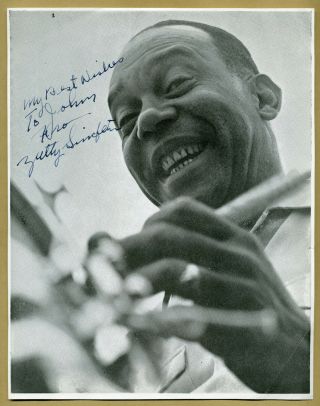 Zutty Singleton (1898 - 1975) - American Jazz Drummer - Rare Signed Large Photo